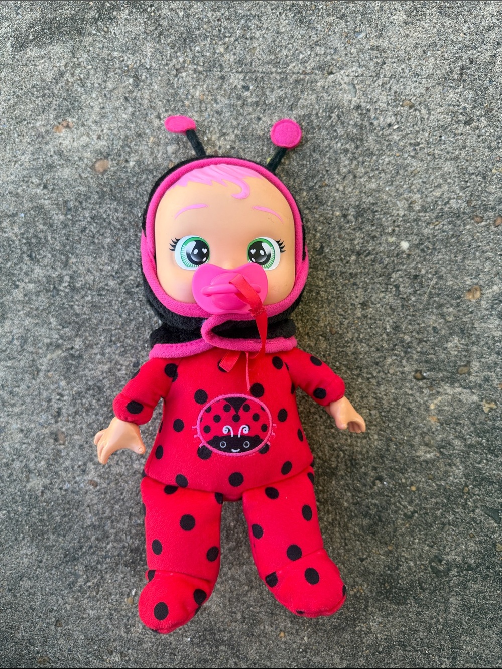 Cry Babies Tiny Cuddles Lady Baby_Doll,11” soft body lady bug